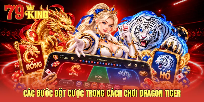 Các bước đặt cược trong cách chơi dragon tiger