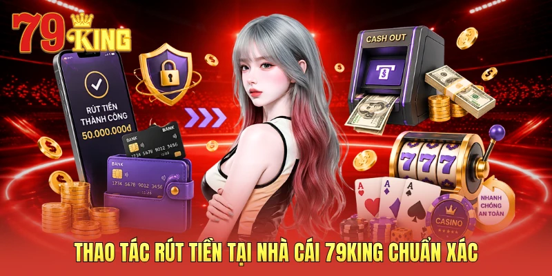 Thao tác rút tiền tại nhà cái 79king chuẩn xác